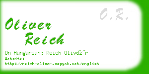 oliver reich business card